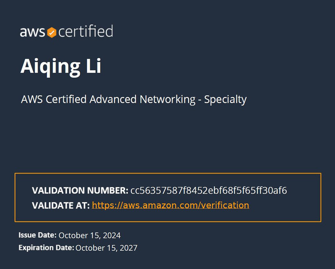 AWS Certified Advanced Networking - Specialty