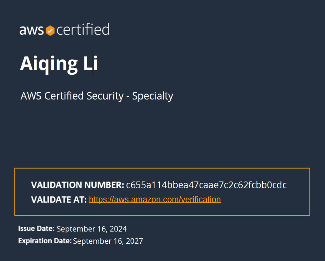 AWS Certified Security - Specialty